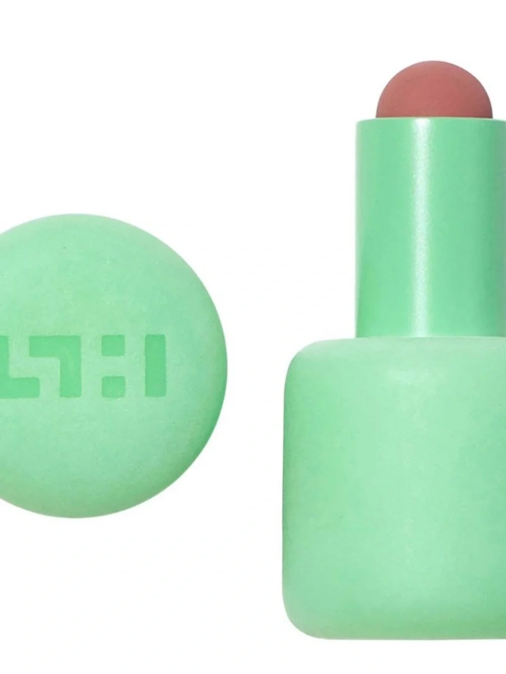 Mint Green Lip Balm & Gloss Stick - Soft Pink Shade